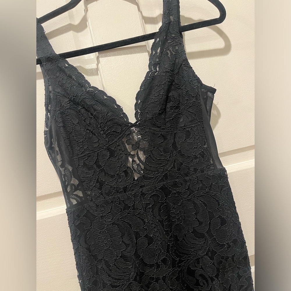 Topshop Floral Lace Embroidered Sheath Dress Size 2 Blue White Sleeveles